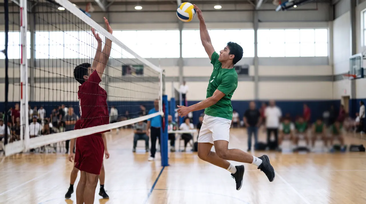 A youth final under arena lights